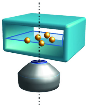 The patented design of the microfluidic channels allows to align all particles in the focal plane. Source: A. Kleiber/Leibniz-IPHT