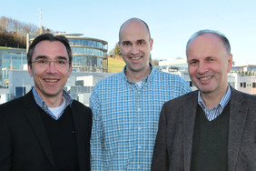 Vorstand des Jenaer Forschungscampus InfectoGnostics: Prof. Dr. Jürgen Popp (Sprecher), Dr. Ralf Ehricht, Prof. Dr. Michael Bauer (v.l.n.r.)