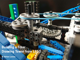 Wie der Faserziehprozess funktioniert, veranschaulicht der Lego-Turm bis ins Detail.Foto: Adrian Lorenz
